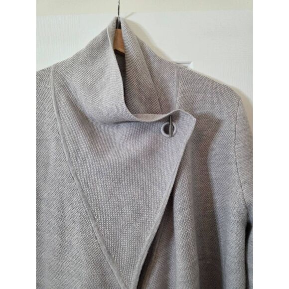 JIGSAW Ring Fastening Pique Wool Cardigan M - Picture 6 of 12